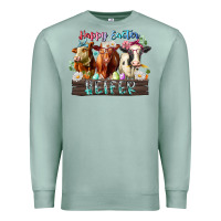 Seafoam happy easter heifer Premium Sweatshirt - RacoonDesign
