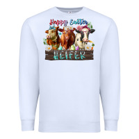 White happy easter heifer Premium Sweatshirt - RacoonDesign