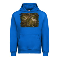 Cobalt green hunter camouflage pattern brushstroke Urban Hoodie - Jasminsmagicworld