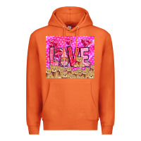 Carrot love gnome with bear Premium Hoodie - NancyCooperArtShop