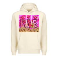 Sandshell love gnome with bear Premium Hoodie - NancyCooperArtShop