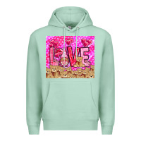 Seafoam love gnome with bear Premium Hoodie - NancyCooperArtShop