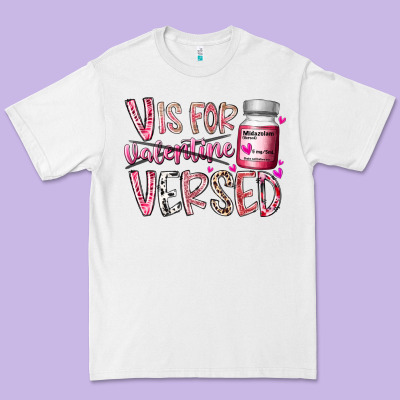 V Is For Valentine Versed Premium Tee Designed By Racoondesign
