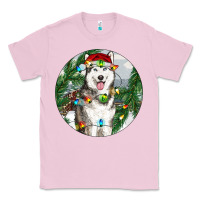Bubblegum Pink husky and farm ornament Classic Tee - RanaPortraitStore