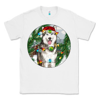 White husky and farm ornament Classic Tee - RanaPortraitStore