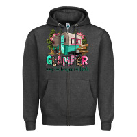 Charcoal Heather glamper way too boujee for tents 2 Zipper Hoodie - RanaPortraitStore