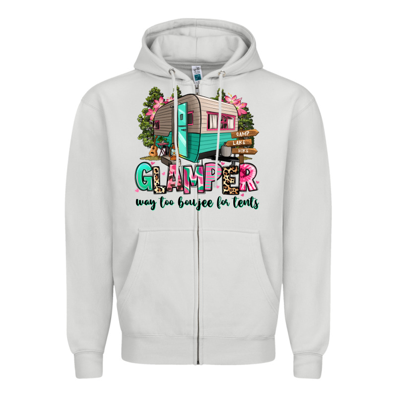 Glamper Way Too Boujee For Tents 2 Zipper Hoodie by RanaPortraitStore | Teevron