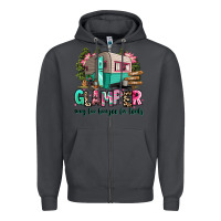 Smoke glamper way too boujee for tents 2 Zipper Hoodie - RanaPortraitStore