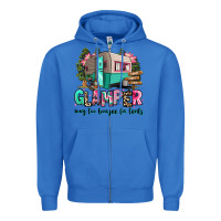 True Royal glamper way too boujee for tents 2 Zipper Hoodie - RanaPortraitStore