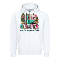 White glamper way too boujee for tents 2 Zipper Hoodie - RanaPortraitStore