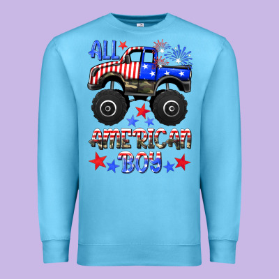 All American Boy Premium Sweatshirt Designed By Hra Design Shop