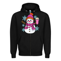 Black bougie snowman Zipper Hoodie - Zillion Design Studio