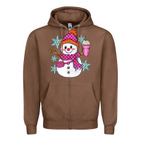 Chestnut bougie snowman Zipper Hoodie - Zillion Design Studio