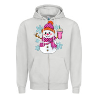 Dove Grey bougie snowman Zipper Hoodie - Zillion Design Studio