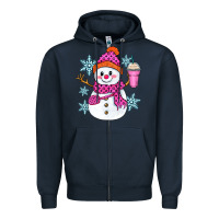 Navy bougie snowman Zipper Hoodie - Zillion Design Studio