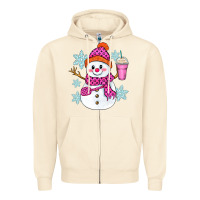 Sandshell bougie snowman Zipper Hoodie - Zillion Design Studio