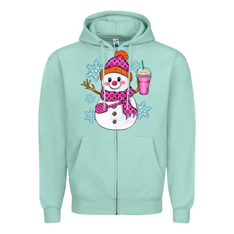 Bougie Snowman Zipper Hoodie by Zillion Design Studio | Teevron