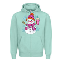 Seafoam bougie snowman Zipper Hoodie - Zillion Design Studio