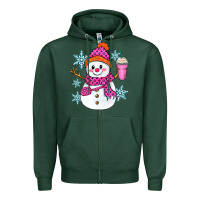 Sports Green bougie snowman Zipper Hoodie - Zillion Design Studio