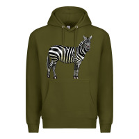 Army Green zebra Premium Hoodie - LillyAllenDesigns