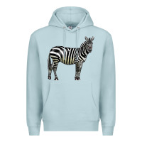 Blue Mist zebra Premium Hoodie - LillyAllenDesigns