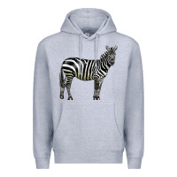 Heather Grey zebra Premium Hoodie - LillyAllenDesigns