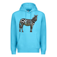 Ocean Blue zebra Premium Hoodie - LillyAllenDesigns