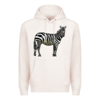 Pale Pink zebra Premium Hoodie - LillyAllenDesigns