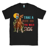Black take a ride on the wild side with rodeo Classic Tee - texasbilliewilder