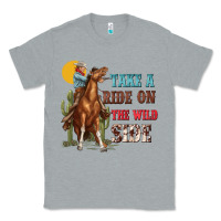 Heather Grey take a ride on the wild side with rodeo Classic Tee - texasbilliewilder