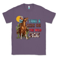 Lavender take a ride on the wild side with rodeo Classic Tee - texasbilliewilder