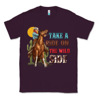 Plum take a ride on the wild side with rodeo Classic Tee - texasbilliewilder