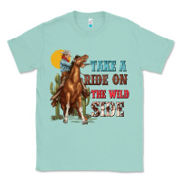 Seafoam take a ride on the wild side with rodeo Classic Tee - texasbilliewilder