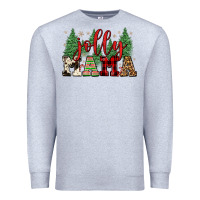 Heather Grey jolly mama Premium Sweatshirt - FaDigitalArtStudio