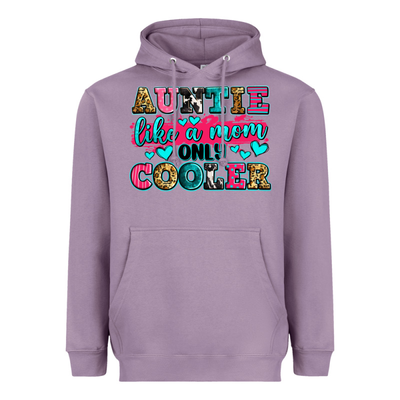 Auntie Like A Mom Only Cooler Heavyweight Hoodie by Zillion Design Studio | Teevron