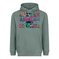 Sage auntie like a mom only cooler Heavyweight Hoodie - Zillion Design Studio