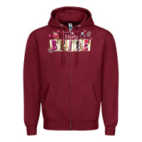 Burgundy team bride Zipper Hoodie - texasbilliewilder