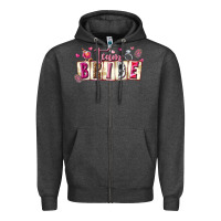Charcoal Heather team bride Zipper Hoodie - texasbilliewilder