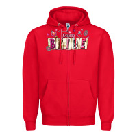 Red team bride Zipper Hoodie - texasbilliewilder