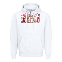 White team bride Zipper Hoodie - texasbilliewilder