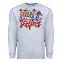 Heather Grey stars and stripes Premium Sweatshirt - HRA Design Shop
