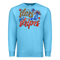 Ocean Blue stars and stripes Premium Sweatshirt - HRA Design Shop