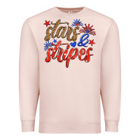 Pale Pink stars and stripes Premium Sweatshirt - HRA Design Shop