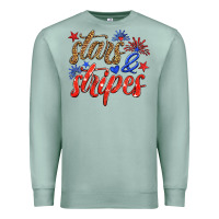 Seafoam stars and stripes Premium Sweatshirt - HRA Design Shop