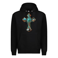 Black western cross Premium Hoodie - BarkalooDesign