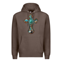 Coffee western cross Premium Hoodie - BarkalooDesign