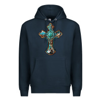 Navy western cross Premium Hoodie - BarkalooDesign