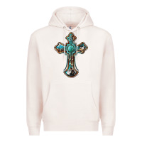 Pale Pink western cross Premium Hoodie - BarkalooDesign