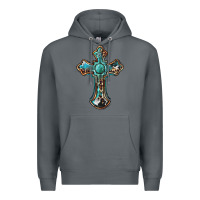 Rock western cross Premium Hoodie - BarkalooDesign