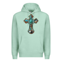 Seafoam western cross Premium Hoodie - BarkalooDesign